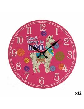 Reloj de Pared Llama 3 x 33,8 x 33,8 cm (12 Unidades)