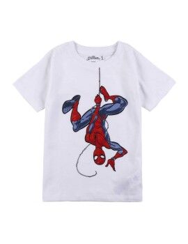 Camiseta de Manga Corta Infantil Spider-Man Blanco