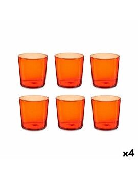 Conjunto de Copos Bistro Vermelho Vidro 380 ml (4 Unidades)