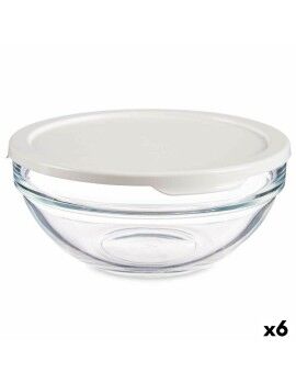 Fiambrera Redonda con Tapa Chefs Blanco 595 ml 14 x 6,3 x 14 cm (6 Unidades)