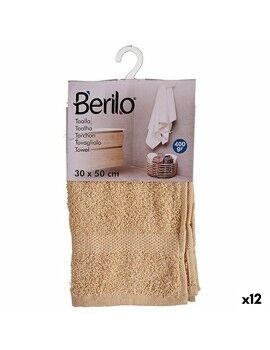 Toalha de banho Creme 30 x 50 cm (12 Unidades)