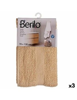 Toalla de baño Crema 70 x 130 cm (3 Unidades)