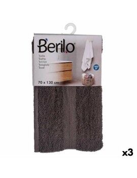 Toalla de baño Gris 70 x 130 cm (3 Unidades)