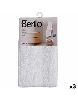 Toalha de banho Branco 70 x 130 cm (3 Unidades)