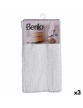 Toalha de banho 90 x 150 cm Branco (3 Unidades)