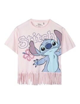 Camiseta de Manga Corta Infantil Stitch Azul