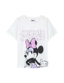 Camiseta de Manga Corta Infantil Minnie Mouse Blanco