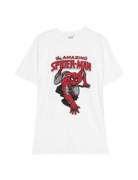 Camiseta de Manga Corta Infantil Spider-Man Blanco