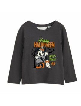 Camiseta de Manga Larga Infantil Minnie Mouse Halloween Gris oscuro