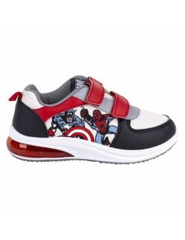 Zapatillas Deportivas con LED The Avengers Velcro Negro