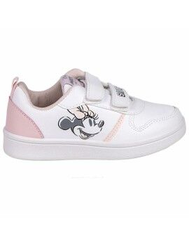 Sapatilhas de Desporto Infantis Minnie Mouse Velcro Branco