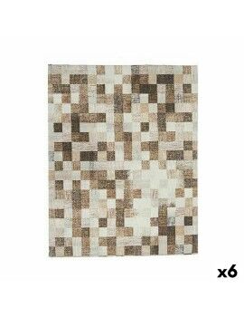 Mantel Loneta Antimanchas Cuadros 140 x 180 cm Beige (6 Unidades)