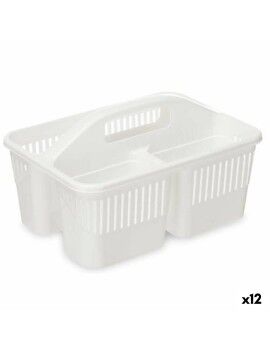 Organizador Limpeza Branco Plástico 31,3 x 18 x 22 cm (12 Unidades)