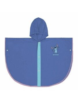 Poncho Impermeable con Capucha Stitch Azul