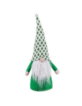 Adorno Navideño Blanco Verde Arena Tejido Papá Noel 48 cm