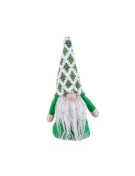 Adorno Navideño Blanco Verde Arena Tejido Papá Noel 21 cm