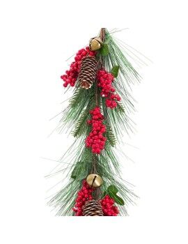 Grinalda de Natal Vermelho Verde Plástico Abacaxis 140 cm