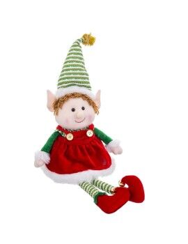 Adorno Navideño Multicolor Foam Tejido Niña Elfo 40 cm