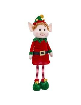 Adorno Navideño Multicolor Metal Foam Tejido Niño Elfo 70 cm