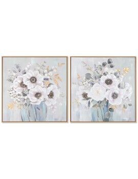 Cuadro Home ESPRIT Shabby Chic Florero 70 x 3,5 x 70 cm (2 Unidades)