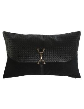 Almofada Home ESPRIT Preto Dourado 50 x 10 x 30 cm