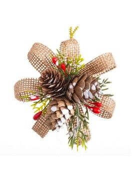 Adorno Navideño Multicolor Natural Plástico Fibra 10,5 x 4 x 20 cm (3 Unidades)