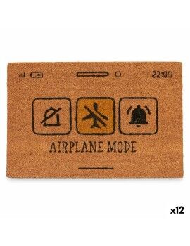 Felpudo Airplane Mode Amarillo Natural 60 x 1 x 40 cm (12 Unidades)