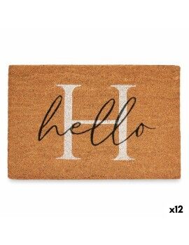 Tapete Hello Branco Natural 60 x 1 x 40 cm (12 Unidades)