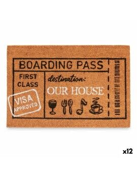 Felpudo Boarding Pass Natural 60 x 1 x 40 cm (12 Unidades)