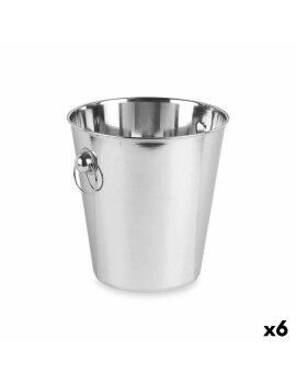 Cubitera Plateado Acero Inoxidable 7,9 L 27 x 27 x 25,5 cm (6 Unidades)