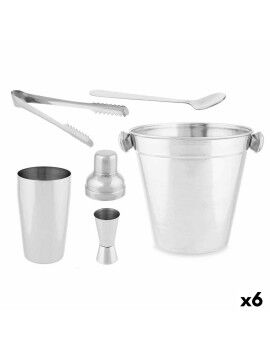 Conjunto de Cocktail Prateado Aço inoxidável 5 Peças 250 ml (6 Unidades)