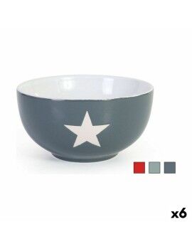 Cuenco Home Style Star 525 ml Cerámica (6 Unidades)