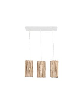 Candeeiro de teto Home ESPRIT Branco Natural Madeira de eucalipto 50 W 20 x 20 x 40 cm