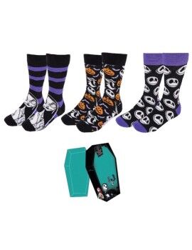 Calcetines The Nightmare Before Christmas 3 pares Talla única (36-41) Negro