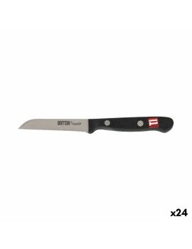 Cuchillo Pelador Quttin Sybarite Negro Plateado 8 cm (24 Unidades)