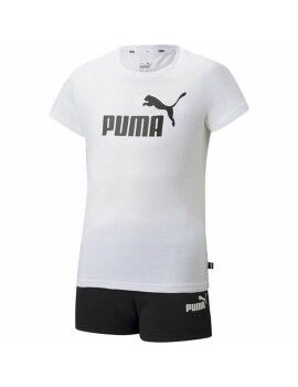 Conjunto Deportivo para Niños Puma Logo Tee Blanco