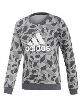 Camisola sem Capuz Menina Adidas ID Crew Cinzento Cinzento claro