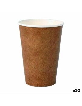 Set de Vasos Algon Desechables Cartón papel kraft 20 Piezas 220 ml (20 Unidades)