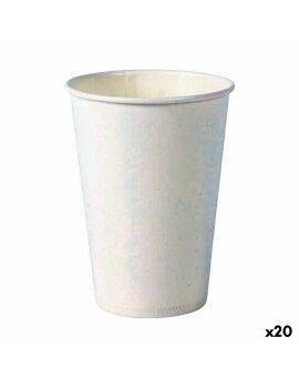 Set de Vasos Algon Desechables Cartón Blanco 20 Piezas 220 ml (20 Unidades)