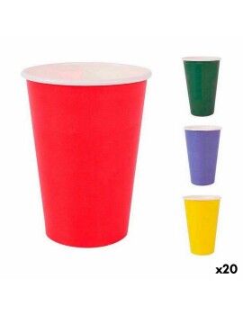 Set de Vasos Algon Desechables Cartón Multicolor 20 Piezas 200 ml (20 Unidades)