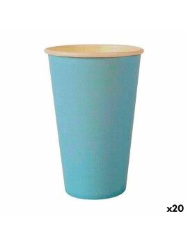 Set de Vasos Algon Desechables Cartón Azul 10 Piezas 350 ml (20 Unidades)