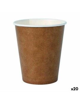 Set de Vasos Algon Desechables Cartón papel kraft 30 piezas 250 ml (20 Unidades)