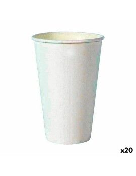 Set de Vasos Algon Desechables Cartón 330 ml Blanco 10 Piezas (20 Unidades)