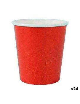 Set de Vasos Algon Desechables Cartón Rojo 20 Piezas 120 ml (24 Unidades)