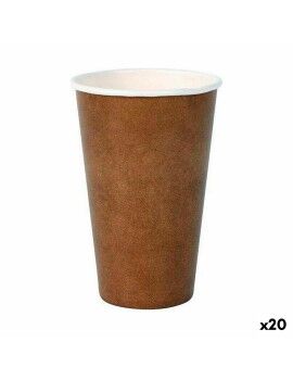 Set de Vasos Algon Desechables Cartón papel kraft 10 Piezas 350 ml (20 Unidades)