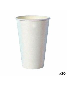 Set de Vasos Algon Desechables Cartón Blanco 35 Piezas 350 ml (20 Unidades)