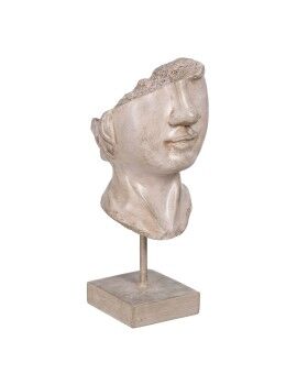 Figura Decorativa Bege Face 12,5 x 13,5 x 27,5 cm