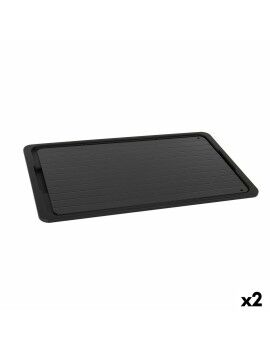 Bandeja Percutti   Función descongelar Negro 39 x 23 cm (2 Unidades)