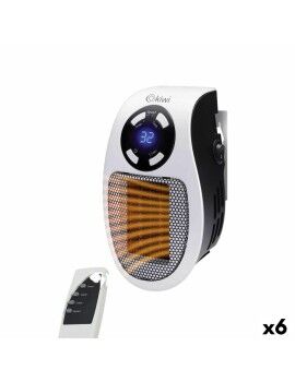 Calefactor Cerámico de Enchufe con Mando a Distancia Kiwi KHT-8430 400 W (6 Unidades)