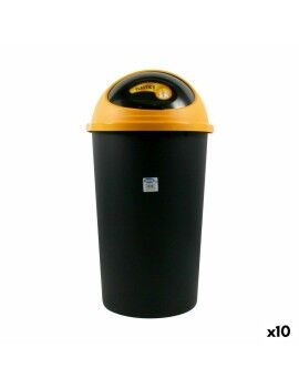 Balde de Lixo Tontarelli Big hoop Amarelo Preto 50 L (10 Unidades)